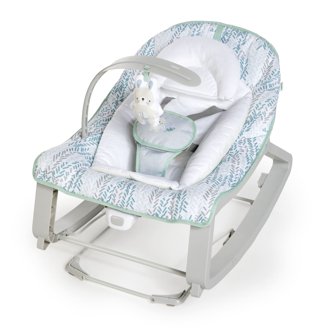 Fisher-Price Infant-to-Toddler Rocker Seat with Vibrations and Removable  Toy Bar, Green