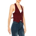 thumbnail image 3 of Women's Casual Solid Racerback Vest Button Down Closure, 3 of 7