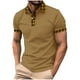 thumbnail image 2 of Blusa y camisa de manga corta con cuello vuelto para hombre, blusa de manga corta con solapa y botones estampados, blusa de poliéster para hombre, 2 of 5