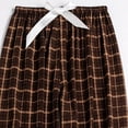 thumbnail image 3 of YYDGH Women's Plaid Wide Leg Pants Drawstring Elastic High Waist Lounge Pants Casual Loose Trousers Sleepwear with Pockets Home Daily Loungewear, 3 of 4