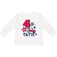 thumbnail image 3 of Inktastic 4th of July Cutie with Stars Boys or Girls Long Sleeve Toddler T-Shirt, 3 of 5