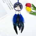 thumbnail image 7 of LAMIRO Dream Catcher Small Handmade Feather Dream Catcher Car Decoration Dream Catcher Dream Catchers for Adults Tree of Life Dreamcatcher for Bedroom Car Home, Blue, 7 of 7