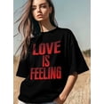 thumbnail image 3 of Camiseta de mujer, camisetas de manga corta, camisetas casuales, camisetas de cuello redondo con temática de San Valentín para mujer, 3 of 8