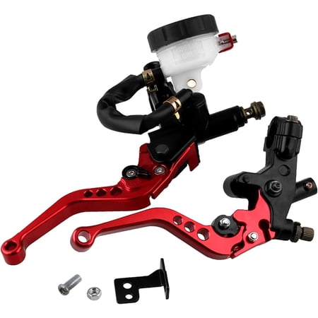 Handlebar Brake Master Cylinder Clutch Lever Set, Universal Motorcycle with 7_8 Inch 22mm Handlebar, Stainless Steel Fasteners, Comfortable Smooth Feel, Universal Fit for Most