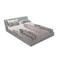 thumbnail image 2 of Ambesonne Country Fitted Sheet & Pillow Sham Set, Wild Pine Forest Themed, Queen, Pale Mauve Taupe, 2 of 2
