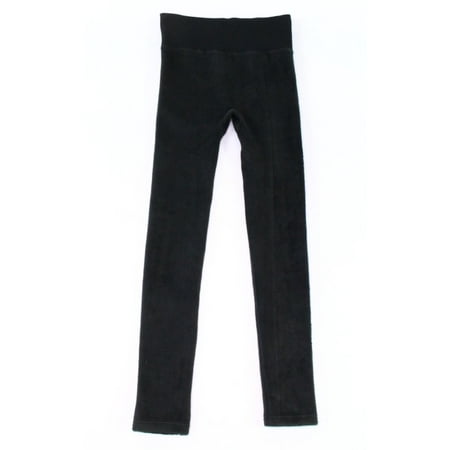 Plush Legging - Black Womens One Ultra Plush Fleece Pull-On Leggings One Size