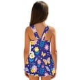 thumbnail image 2 of DISNIMO Girls Swimsuits Floral Butterfly Print One Piece Bathing Suit Skirted Sleeveless Swim Dress U Neck Breathable Swimwear for Hawaiian Summer Beach Vacation, 2 of 8