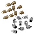 thumbnail image 3 of 10Pcs Tapa De Extremo De Plástico Tapón De Cuentas Cordón De Cuero Para Bricolaje Fornituras De Joyería Bronce Sunnimix Fornituras de la tapa del extremo de la borla, 3 of 8