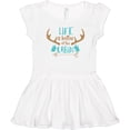 thumbnail image 3 of Inktastic Life is Better at the Cabin, Deer Antlers, Camping Girls Toddler Dress, 3 of 5