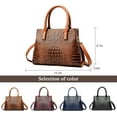 thumbnail image 5 of Women's Purses and Handbags Fashion Top-Handle Satchel Tote Crocodile Pattern PU Leather Shoulder Crossbody Bags, 5 of 7