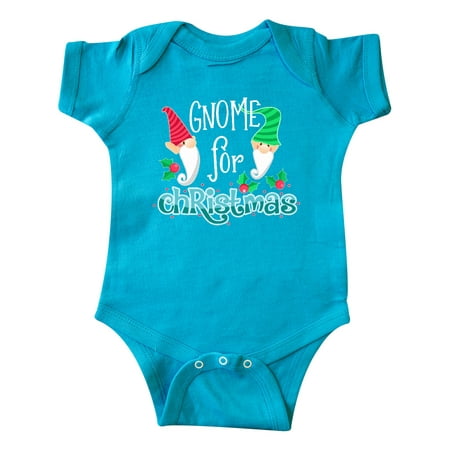 

Inktastic Gnome for Christmas with Holly Gift Baby Boy or Baby Girl Bodysuit
