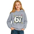 thumbnail image 4 of CAIXIA Funny Hoodies for Girls 67 Six Seven Boys Sweatshirts Long Sleeve for Kids Soild Casual Pullover Shirt Casual Fashion Fall Winter,Light Gray, 4 of 5