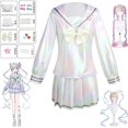 thumbnail image 2 of Juego NEEDY GIRL OVERDOSE Disfraz de cosplay de KAngel Conjunto completo de ropa Traje de marinero Uniforme Jk Faldas de color láser Peluca de cinta † †, 2 of 5