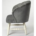 thumbnail image 4 of Home Square Velvet Accent Chair in Gray and White - Set of 2, 4 of 6