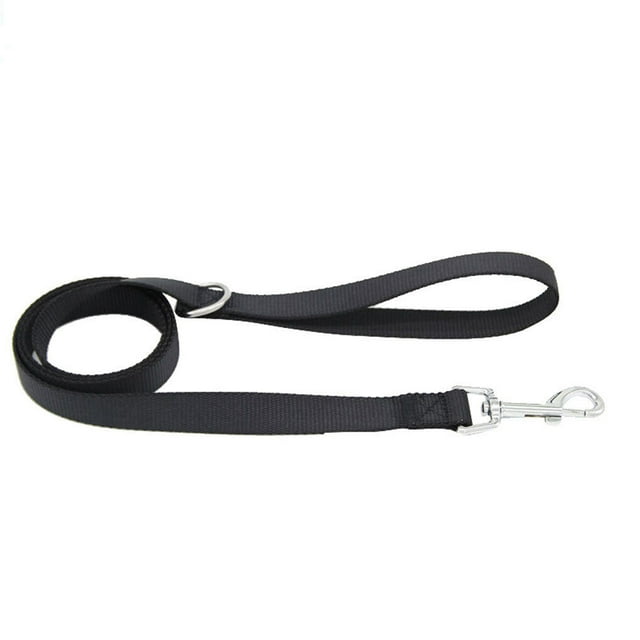 Methold Correa para caminar para mascotas, correa de cuerda para caminar de nailon para exteriores con Clip de hebilla para mascotas Suministros para perros negro 2.5x120cm
