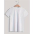 thumbnail image 2 of Women's Floral Cotton T-Shirt, Casual Crew Neck, Short Length, Summer Knit Fabric Top with Applique for Daily Wear or Gifting, 2 of 6