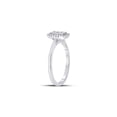 thumbnail image 4 of FB Jewels 10kt White Gold Womens Round Diamond Square Cluster Ring 1/3 Cttw Size 6.5, 4 of 4