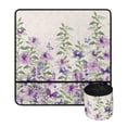 thumbnail image 2 of HELLHERO Purple Floral Removable Storage Bag Sewing Machine Pad Durable Waterproof to Keep Tidy for Most Sewing Machines, 2 of 5