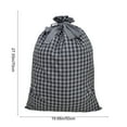 thumbnail image 3 of Gift Bag with Drawstring, Extra Large Heavy Duty Check Pattern Christmas Bag for Storage and Decoration (Black), 3 of 6