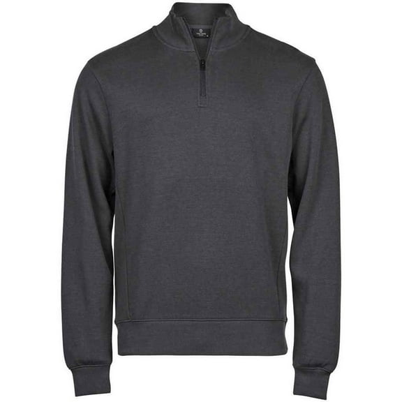 Tee Jays Mens Ribber Interlock Half Zip Sweatshirt