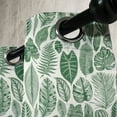 thumbnail image 4 of Ambesonne Botanical Grommet Curtain, Vintage Exotic Leaves, 50" x 63", Green and Ivory, 4 of 6