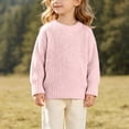 thumbnail image 2 of Gealkoca Kid Knit Sweater Crewneck Long Sleeve Pullover Sweater Girl Boy Fall Winter Warm Clothes Soild Color Warm Pullover 3Months-5Years, 2 of 9