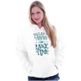 thumbnail image 3 of Relax Youre on Lake Time Fun Outdoors Unisex Plus Fleece Graphic Hoodie Brisco Brands 2X, 3 of 5