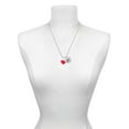 thumbnail image 3 of Delight Jewelry Silvertone Red Heart with Nurse Hat Silvertone Script Initial Disc - Y - Charm Necklace, 20"+3", 3 of 4