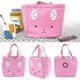 thumbnail image 2 of 1 Pcs Insulated Lunch Bag, Thermal Striped Tote Bag, Cooler, Picnic, Food, Lunch Box (Pink), 2 of 4