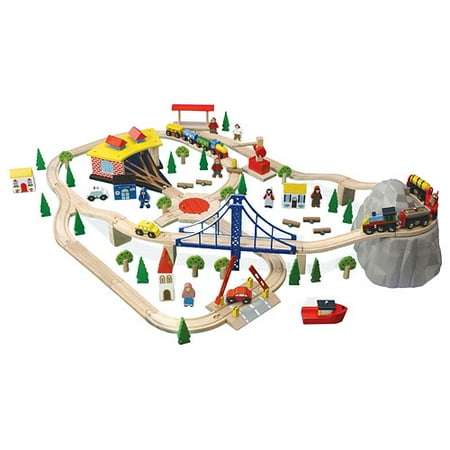 KidKraft 101-Piece Deluxe Train Set
