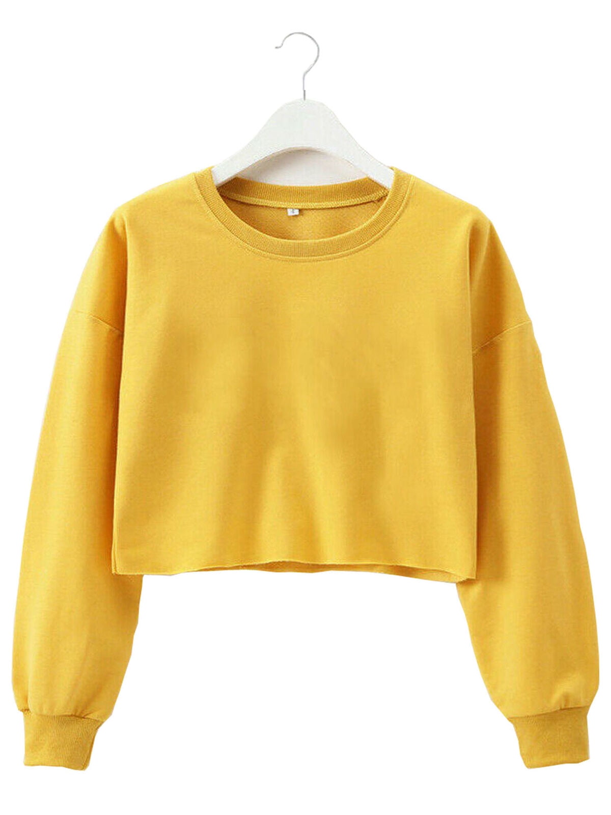 womens yellow crop top