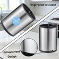 thumbnail image 4 of WOORNIGOJIN Extra Large Kitchen Utensil Holder, 360° Rotating Stainless Steel Cooking Utensil Holder for Countertop, 3 Compartment Flatware Organizer & Cooking Caddy with Removable Base(Silvery), 4 of 6