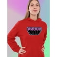 thumbnail image 2 of Proud Purple Glitter Banner Hoodie Women -Smartprints Designs, Female 4X-Large, 2 of 4