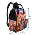 thumbnail image 2 of Daiia Oil Paintings of Elephants Large Capacity Baby Bag Waterproof Stylish Diaper Bag Mummy Backpack Adjustable Straps Diaper BagBaby Essentials Bag, 2 of 6