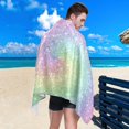 thumbnail image 4 of Coolnut Beach Towels Circle Glitter Sparkle Camping Towels Rainbow Sand Free Beach Towel, 30"x60" Large Beach Towels Quick Dry Bath Travel Towels Pool Yoga Beach Mat for Men Women, 4 of 6