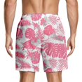 thumbnail image 4 of Satingcolo Men's Hawaiian Beach Shorts Elastic Mid Waist Drawstring Athletic Shorts Lightweight Summer Casual Trunks with Pocket Light Blue XL, 4 of 4