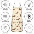 thumbnail image 6 of Zufioo Heart Dachshund for Lock Hem Apron with Pockets, Stain and Oil Proof Tie-down Apron for Cooking Barbecue Restaurant, Unisex-One Size, 6 of 9