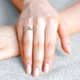 thumbnail image 3 of Auory Moissanite Solitaire Engagement Hidden Halo Ring 2.65TCW in Yellow Gold-Plated over Sterling Silver for Women, 3 of 10