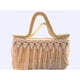 thumbnail image 2 of BOLSA DE PALMA BEIGE CON MACRAME -HECHA A MANO BOLSA ARTESANAL PLAYA MUJER, 2 of 4