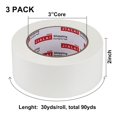 thumbnail image 3 of Cinta adhesiva JIALAI HOME, resistente, blanca, 48 mm x 27,4 m, paquete de 3, 3 of 9