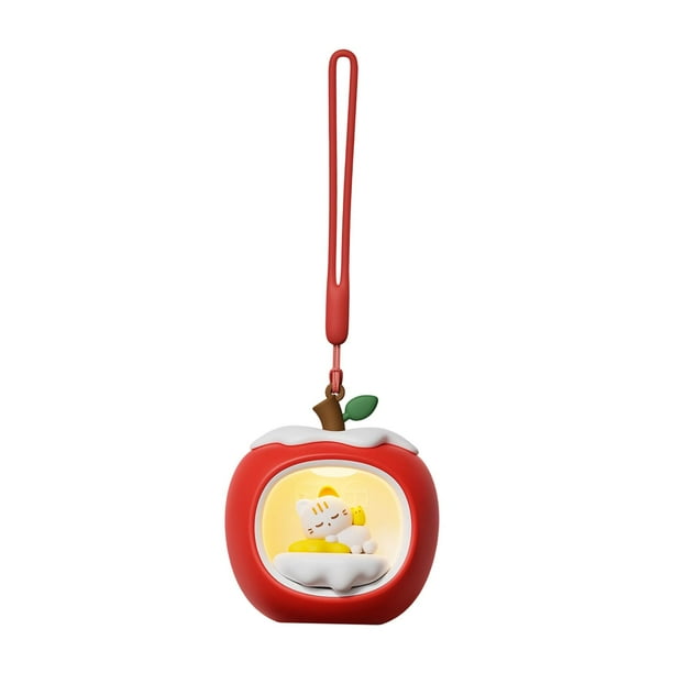 Lámpara de noche con forma de casa de frutas, bonita lámpara de noche decorativa ajustable para mesita de noche. Gato
