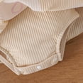 thumbnail image 6 of HCNTES Baby Girl Fall Winter Outfits Long Sleeve Plaid Skirt Romper Dress Headband Socks Set Fashion Clothes(Beige&1,0-3 Months), 6 of 9