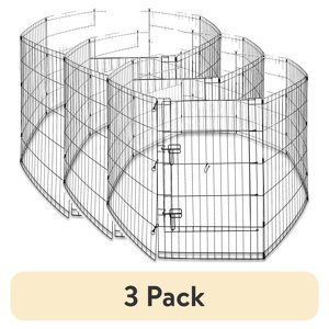 Vibrant Life 8-Panel Wire Playpen, Black, 36" Tall