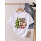 thumbnail image 3 of Camiseta de manga corta con estampado de árbol para mujer, blusa bonita de los años 90, ropa de Navidad, camiseta estampada, 3 of 5