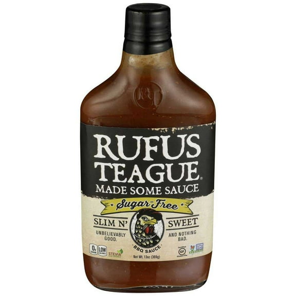 Rufus Teage Slim N' Sweet Sugar Free BBQ Sauce, 13oz