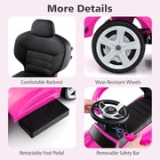 Licensed Mercedes Benz Push Car for Toddlers by OLAKIDS, 3 in 1 Baby Stroller Sliding Walking Car with Canopy, Parent Control Handle, Horn, Storage, Foot-to-Floor Ride on Toys for Boys Girls