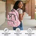 thumbnail image 4 of HELLHERO Pink Bow Camo 17 Inch School Backpack, Durable Scratch Resistant Bookbag for Preschool Elementary School and Daily Travel, 4 of 8