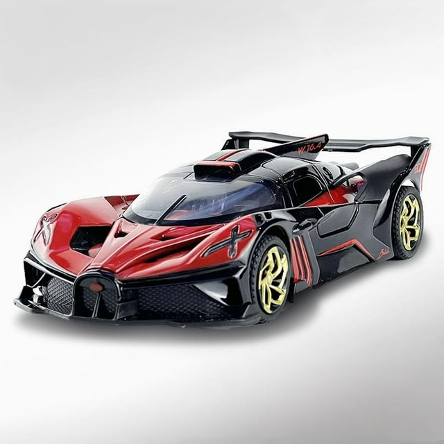 1:32 Bugatti Bolide Super Voiture de Sport Modèle Réduit en Alliage Métal Collections Classiques Ornements de Présentation Jouet Tendance Ami Rouge