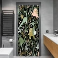 thumbnail image 6 of Kids Shower Curtains,Funny Dinosaur Shower Curtains, Cute Dinosaur for Boys Girls, Green Plant Leaf Flowers Colorful Bathroom Decor with Hooks Waterproof Fabric Polyester Bathtub Decorative, 6 of 6