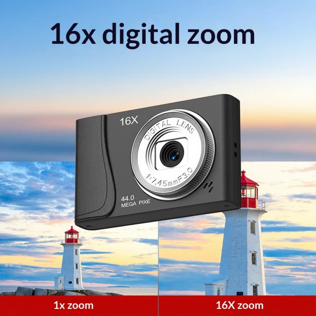 24MP High Resolution Digital Camera With 16x For Beginners Vlogging 1080p Video